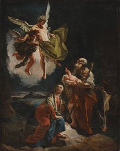 Resten på flykten till Egypten, ca 1720 av Giovanni Battista Tiepolo